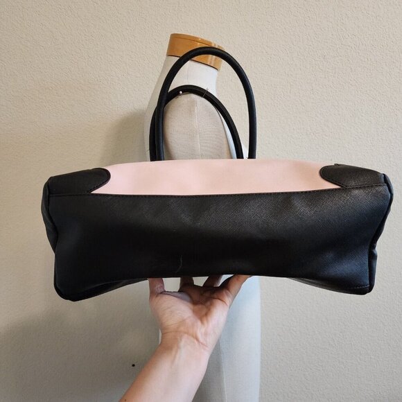 RARE Mary Kay Loly In The Sky Heart Print Colorblock Pink/Black Shoulder Purse - Picture 6 of 13